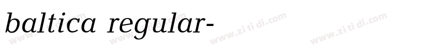 baltica regular字体转换